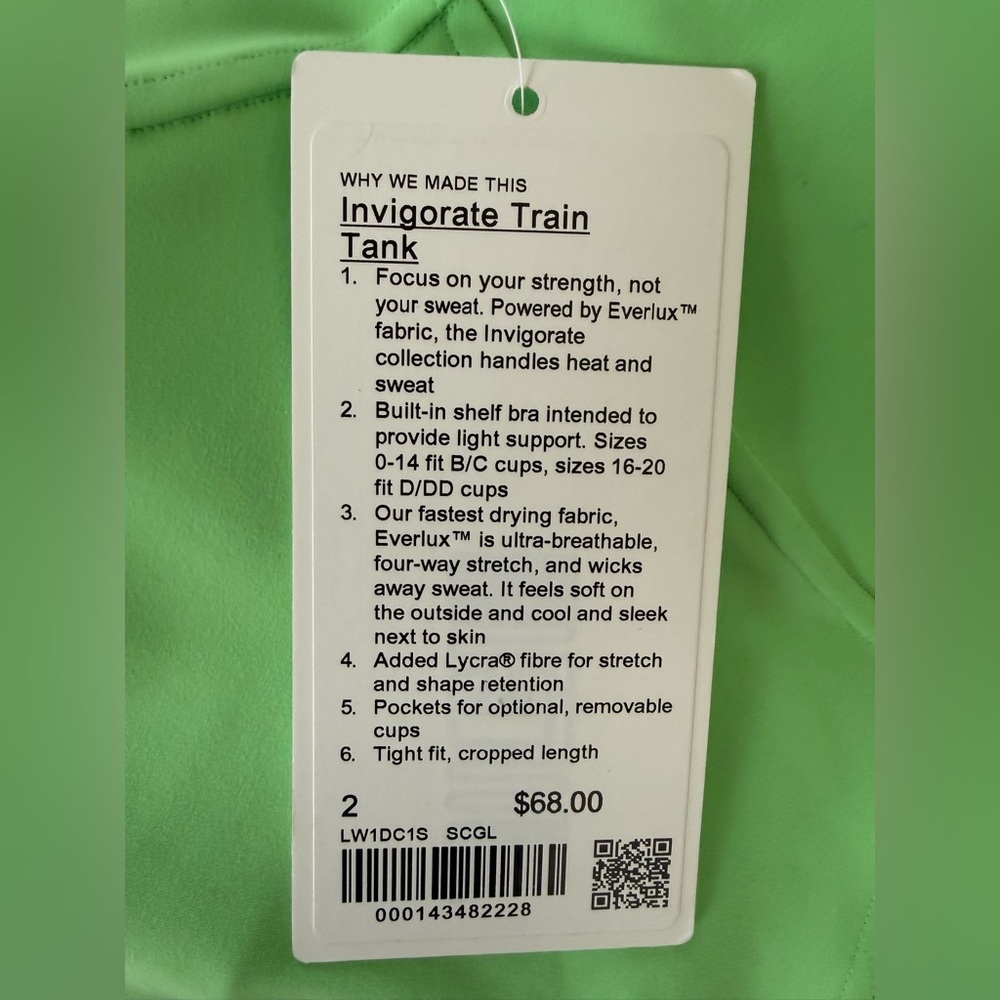 Lululemon Athletica NWT Invigorate Train Tank - Picture 8 of 8